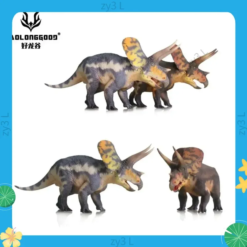 

Новое поступление, игрушечная модель динозавра трицератопса, подарок, хорошая долина дракона, рогатый динозавр, детская игрушка, коллекционная масштаб 1/35,