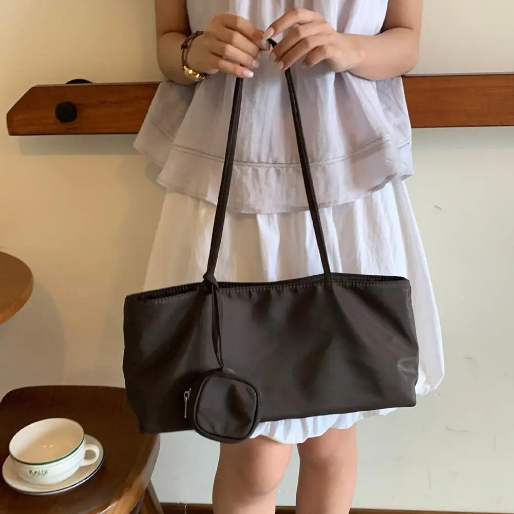 Damen-Handtasche aus Nylon-Canvas mit kleiner Geldbörse, große Kapazität, Umhängetasche, lässige Alltagstasche für Pendler, Achseltasche. – Detail 15