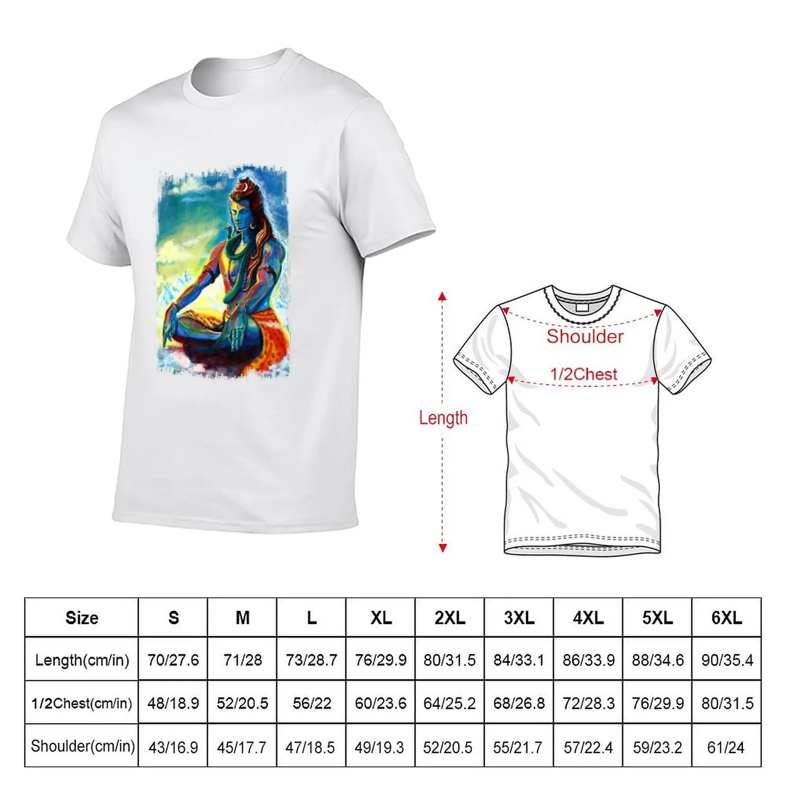 Majestic Naga Shiva in Eternal meditation T-Shirt Luxury man Louboutins men clothes