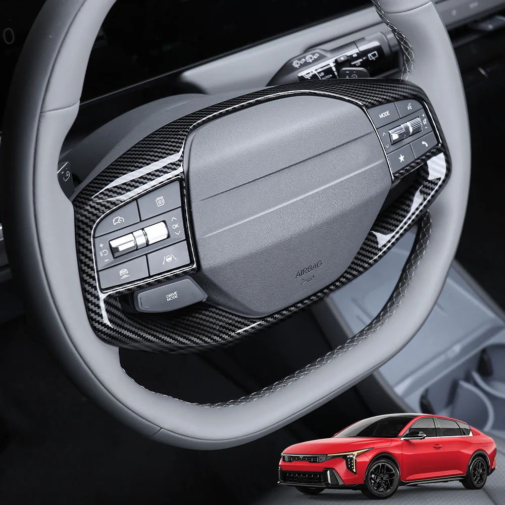 

For Kia K4 2024-2026 LHD/RHD Steering Wheel Switch Button Cover Frame Trim Interior Mouldings Vehicle Accessories