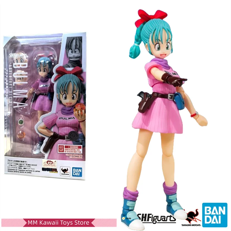 

Bandai 100%Original In Stock Dragon Ball S.H.Figuarts Bulma The Adventure Begins SHF Bulma Action Figures Collectible Model Toys