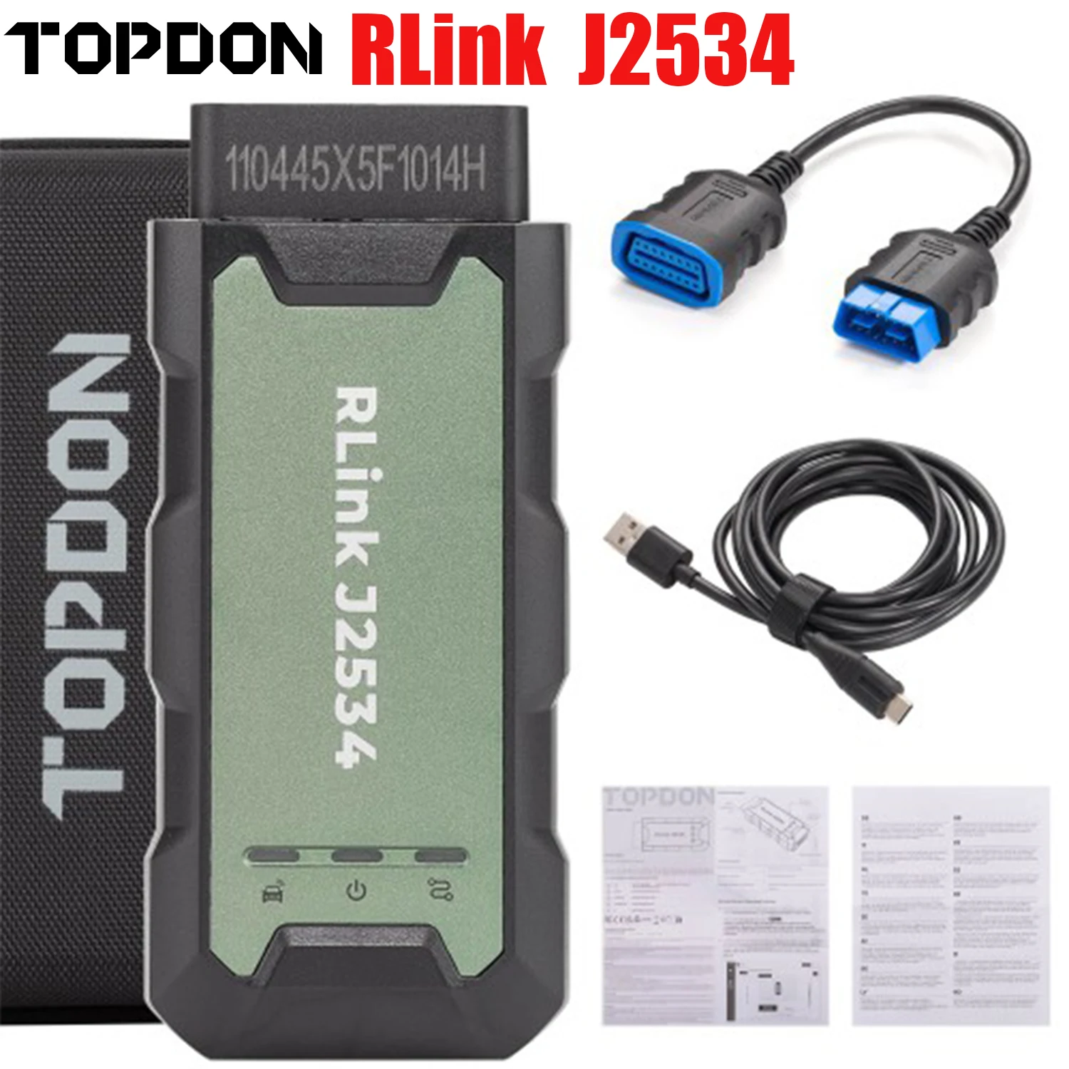 

Программатор TOPDON RLink J2534 Pass-Thru для OEM-перепрограммирования и диагностики, усовершенствованный VCI J2534