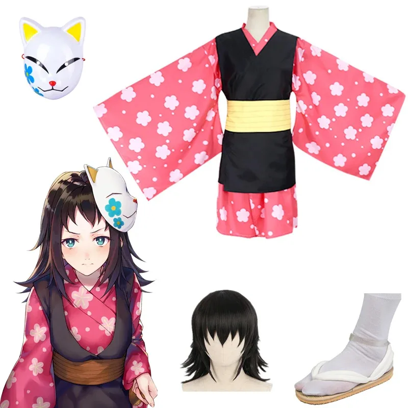 2025 New Demon Slayer for Children and Adults, Makomo Sabito Urokodaki Kamado Tanjirou Costume, Kimono, Mask ★ ★ ★ hh