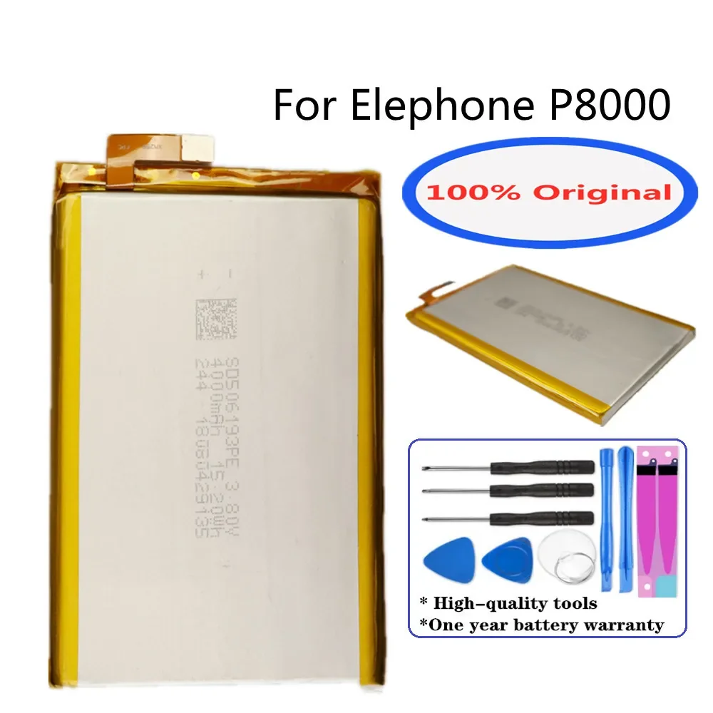 New 4165mAh Original Elephone P8000 Battery For Elephone P8000 Backup Smart Phone Replacement Battery Bateria Batteries + Tools