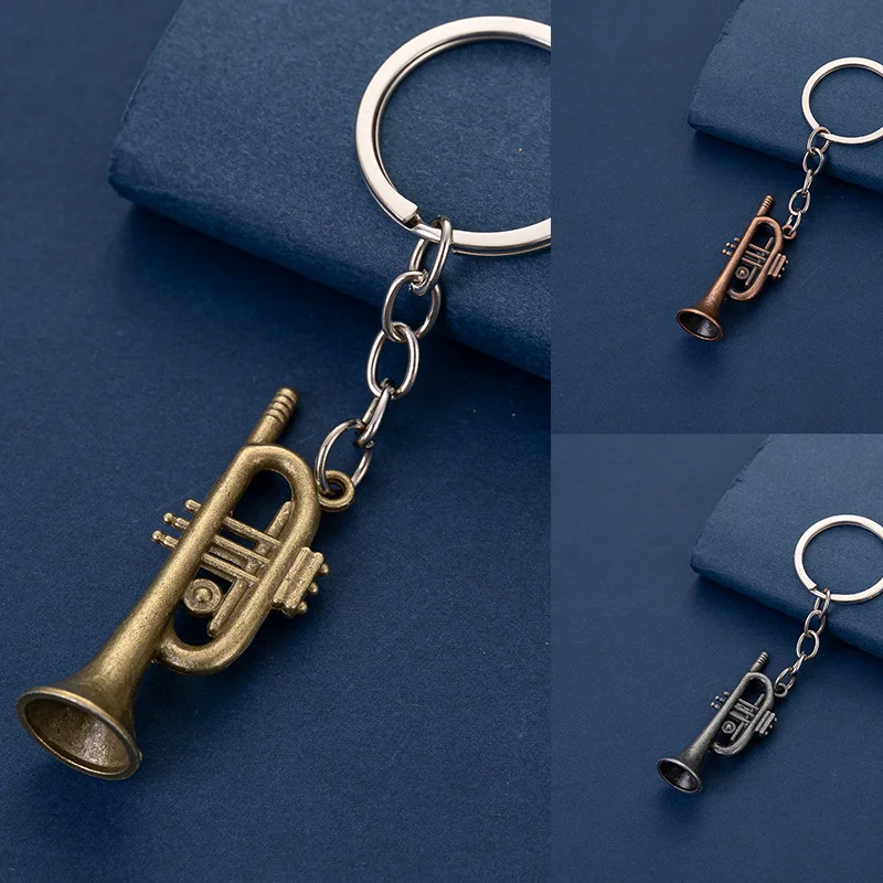 New Fashion Mini Small Musical Key Chain Car For Women's Men's Metal Waist Keychain Best Gift Key Ring Music Jewelry Gifts K5322 image 2