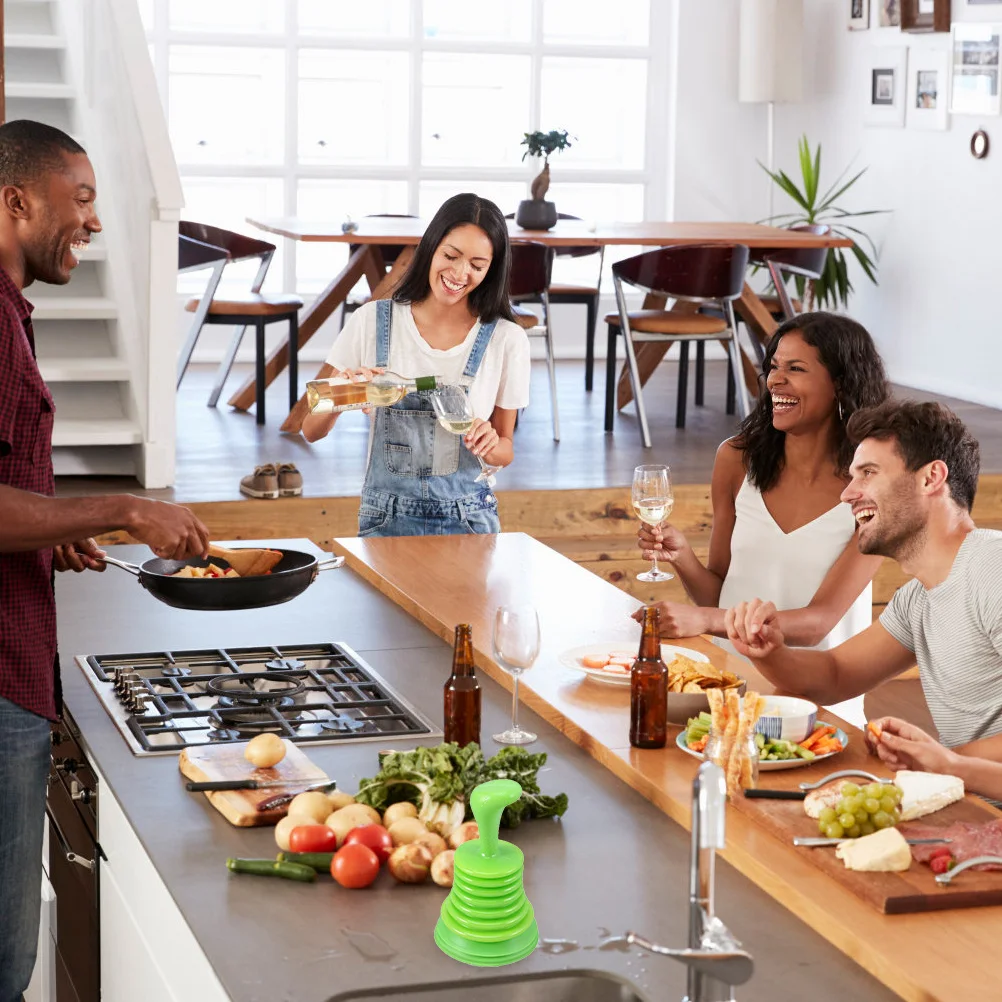 

4Pcs Kitchen Sink Drain Plunger PVC Practical Bathroom Cleaning Tool for Waste Pipes Showers Kitchen Clogging Solver Sewer