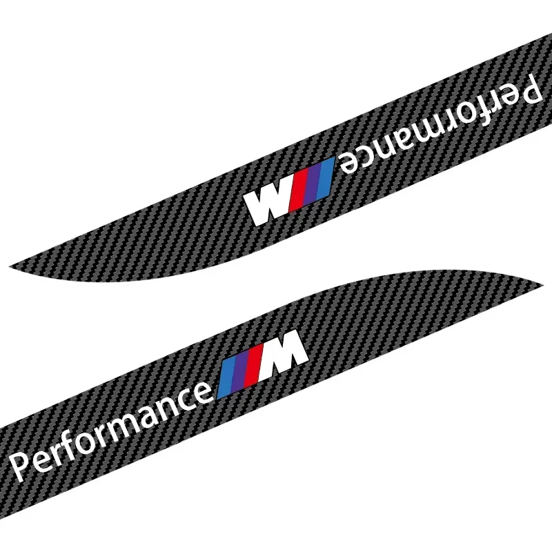 2 Pcs M Performance Decal Carbon Fiber Door Side Stripe Skirt Sticker For BMW X1 F48 Sport xDrive25i xDrive25e 2016-2022