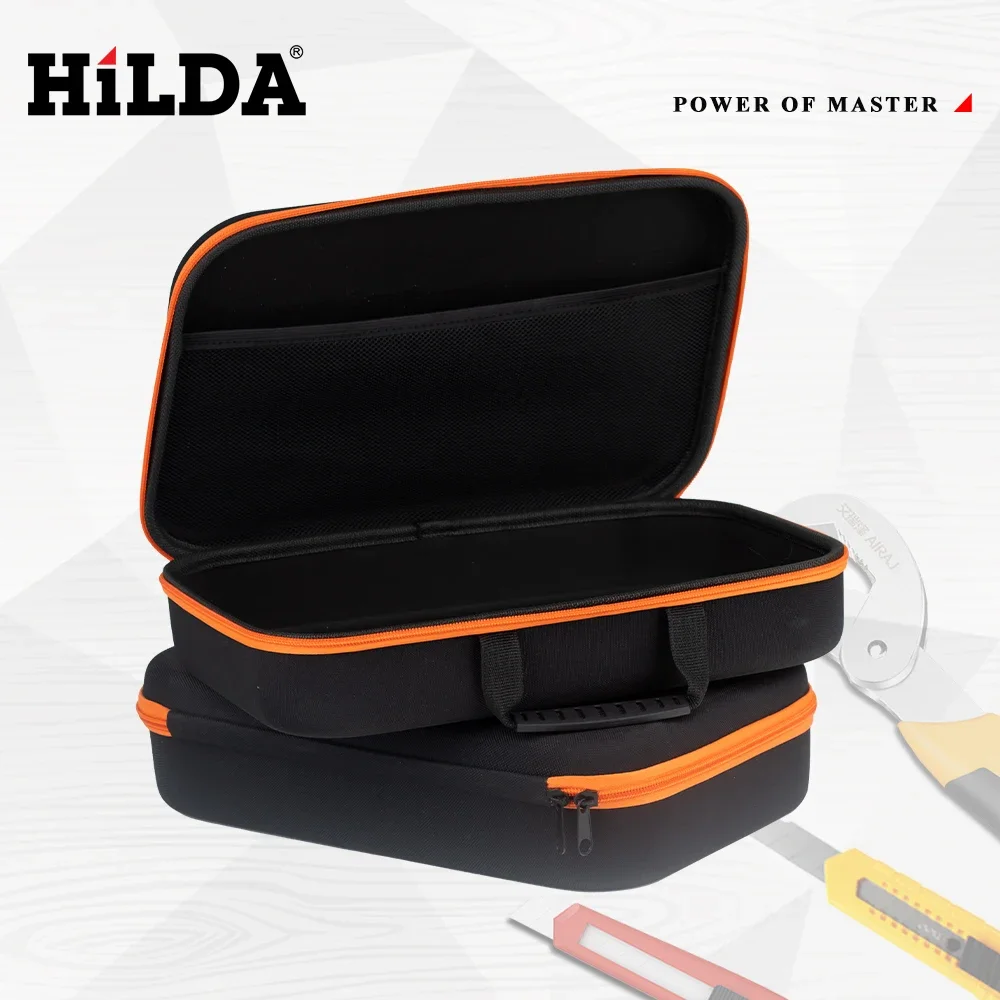 HILDA Large Capacity Tools Bag Tools Waterproof Tool Bags Electrician Hardware Tools Bag Black and Orange Multifunctional Toolki