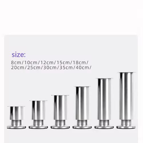 4PCS Height Adjustable Stainless Steel Furniture Feet Legs Kitchen Cabinet Sofa Legs Round Stand furniture leg - Image 6