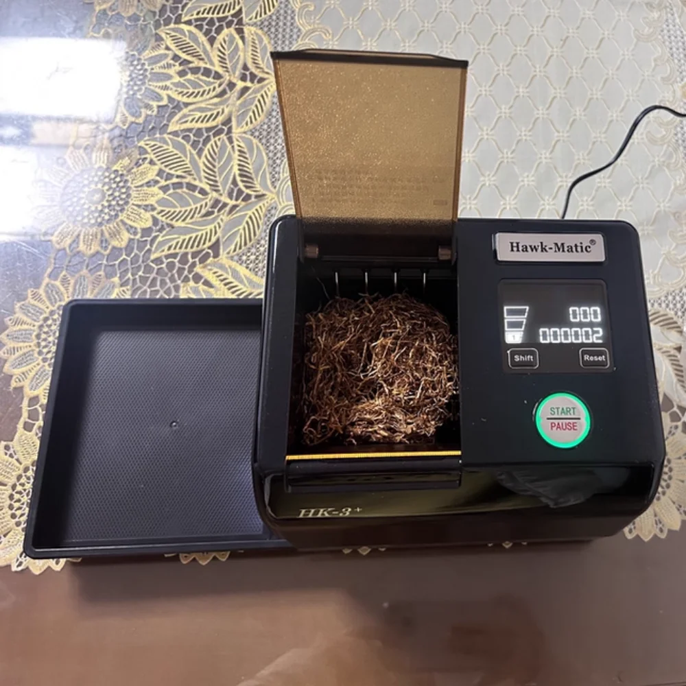 

HK-3+ 6.5mm 8mm Caliber Cigarette Machine Electric Tobacco Rolling Filling Machines with Roller Tray DIY Smoking Accessories
