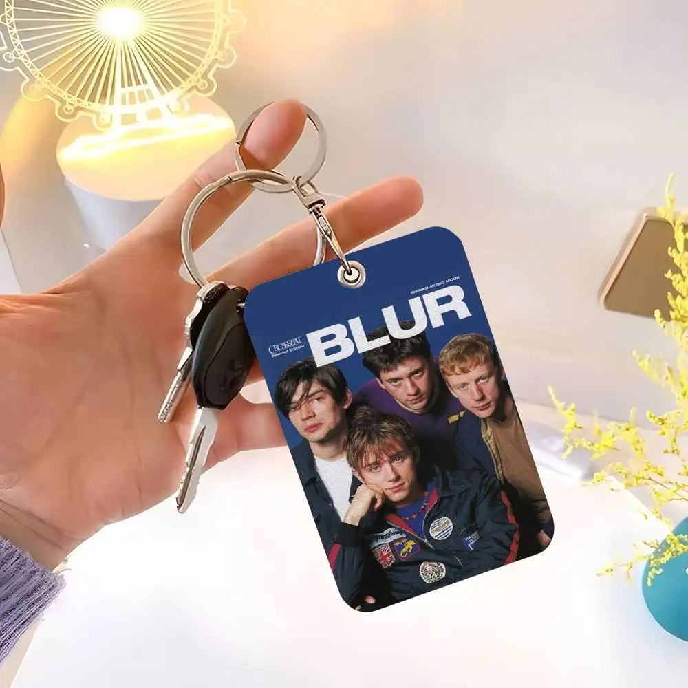 

1 шт. Кожаный брелок-картхолдер B-Blur в стиле рэп-музыки, чехол для карт, кольцо для ключей, держатель для пропускных карт