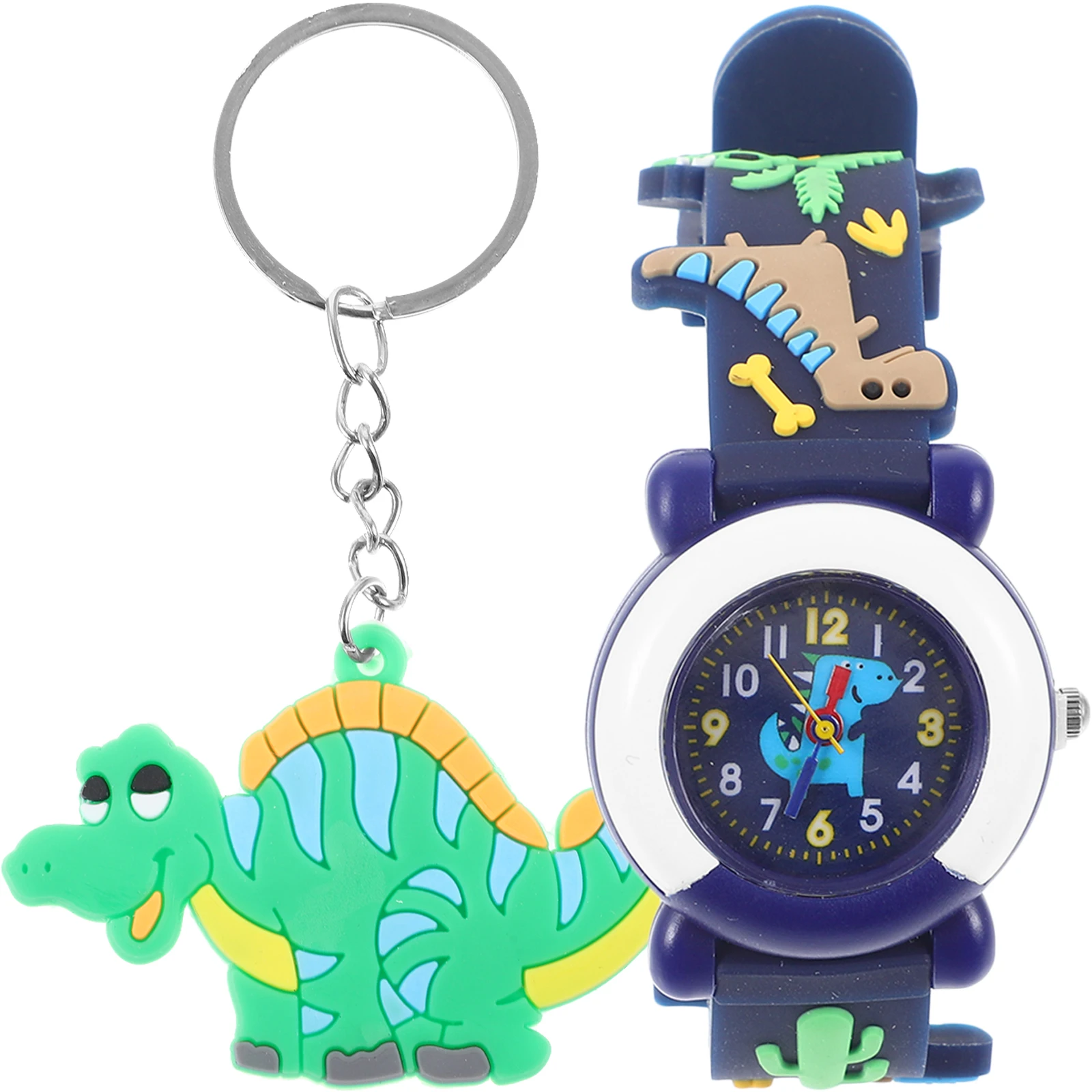 

Cartoon Dinosaur Watch Blue Plastic Kids Digital Gifts Cute Watches Children Management Safe Comfortable
