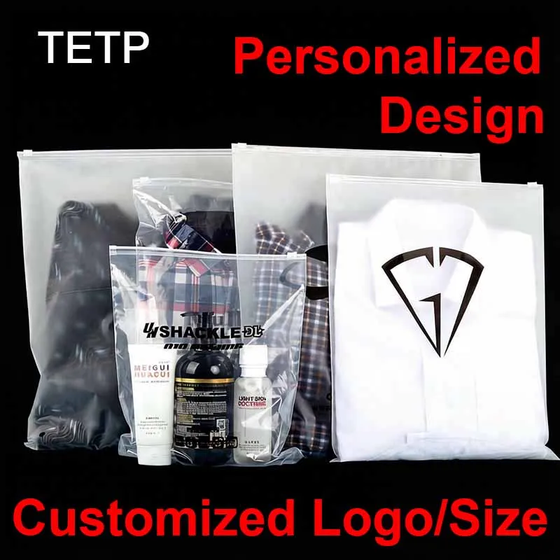 TETP Customized Your Logo/Size Zipper Bags Personalized Design For Small Business Shopping Tote Bag With Handle Printing Text