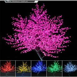 Cherry Blossom Tree Light, LED Bulbs, Rainproof Outdoor Usage, 7 Colors, 2m Height, 110, 220VAC, 1152Pcs, New