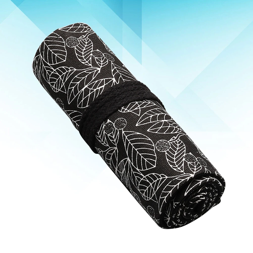

36 Slots Pencil Roll Up Organizer Premium Canvas Wrap Compact Pen Holder Travel-Friendly Art Storage Pouch for Designers