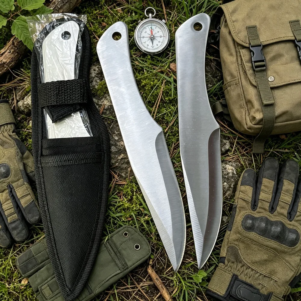 Not Sharpened 3Cr13Mov Stainless Steel Fixed Blade Camping Utility Full Tang knife With Sheath Outdoor Decor Collection Tool