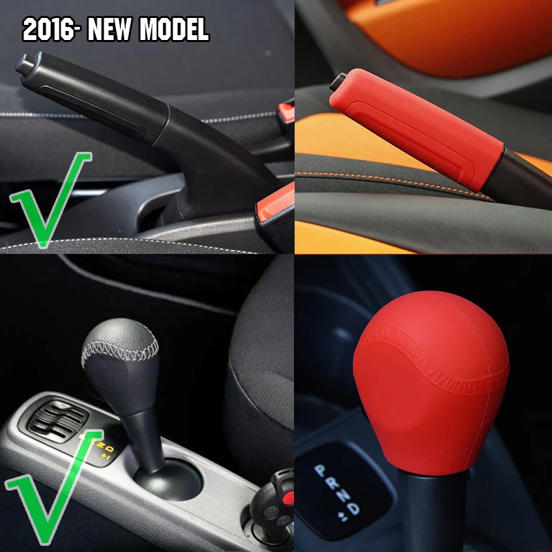 For Benz Smart Fortwo Forfour 2015-2017 Silicone Gear Knob Handbrake Cover Shift Glove Skin Head Stick Sleeve Case Car Styling