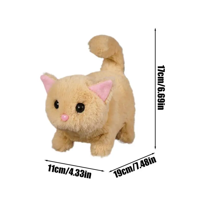Robotic Kitten Realistic Plush Realistic Electronic Cat Interactive Stuffed Animal Robotic Kitten Toy For Children Boys Girls