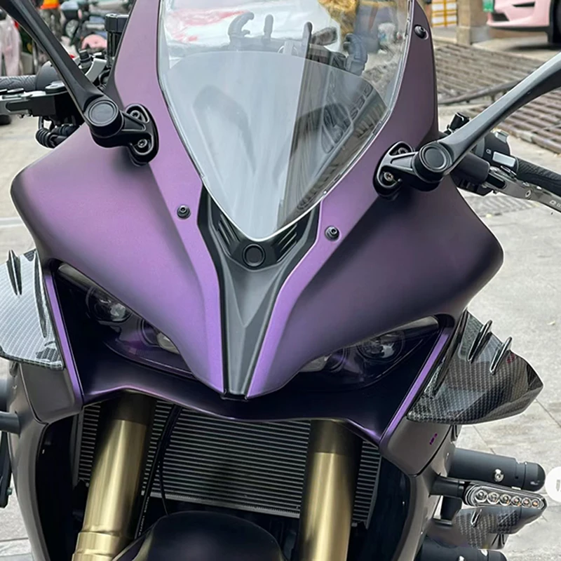 PET الترا ماتي شبح أسود أرجواني معدني سيارة الفينيل التفاف الفيلم مع الهواء الإصدار ذاتية اللصق DIY دراجة نارية ملصق مائي