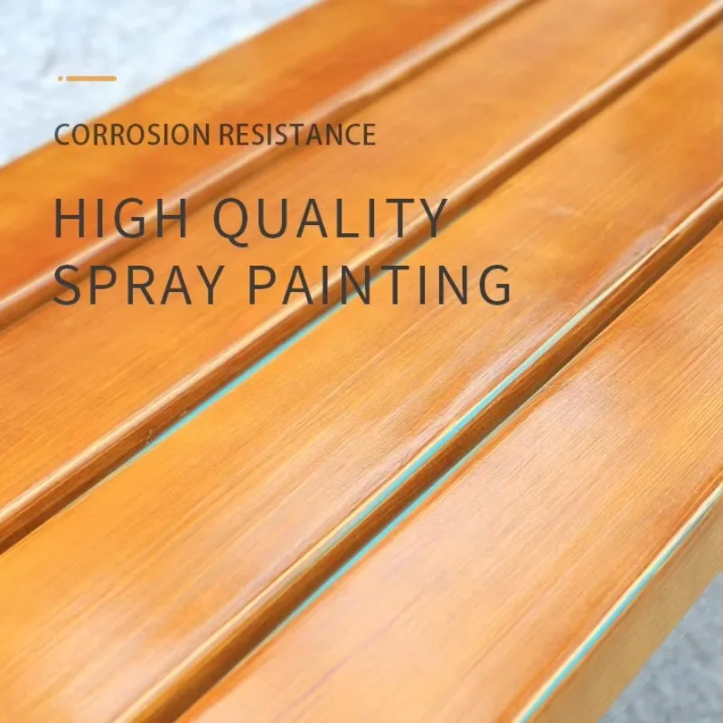 Outdoor Metal Garden Bench Backrest Stainless Steel Garden Seats Park Leisure Public Benches Outdoor Bench