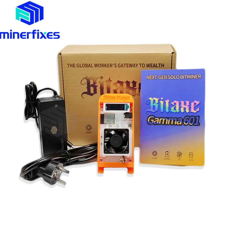 الأصلي Bitaxe 601 1.2TH/S WiFi Solo Asic Bitcoin Miners BTC Crypto Miner للمنزل مع الاتحاد الأوروبي PSU