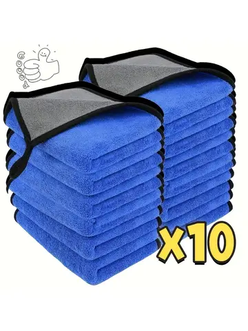 1-10pcs Microfiber Car Cleaning Towels Ultra Absorbent Car Drying Cloth Auto Detailing Washing Towel Father's Day Gift For Dad