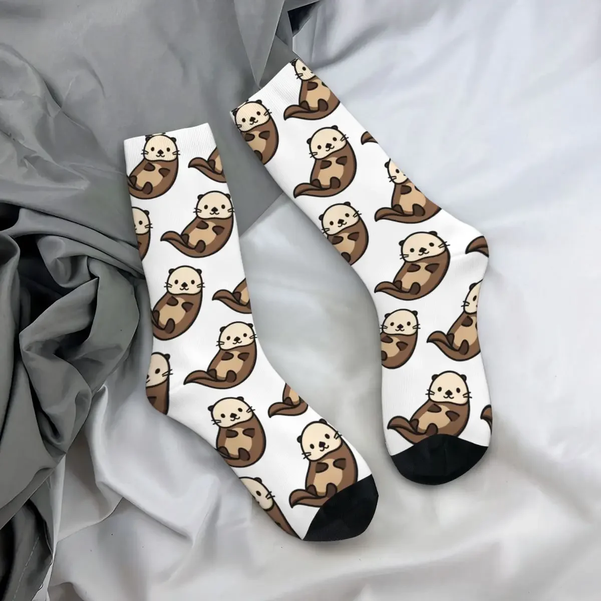 Otter-Socken, Harajuku, hochwertige Strümpfe, ganzjährig lange Socken, Zubehör für Unisex-Geschenke