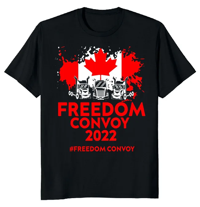 NEW LIMITED Freedom Convoy Canada Truck Classic Novelty Tee M-3XL Fast Shipping  High Quality 100%Cotton Short Sleeve