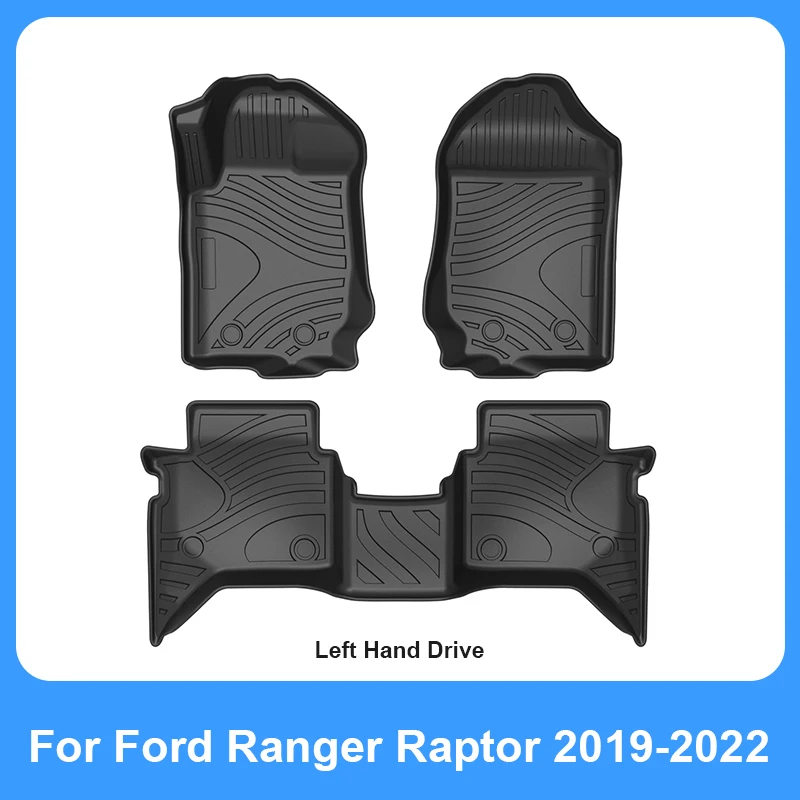 New Arrivals TPE Floor Mat Custom Car Mats Luxury Carpet Use For Ford Ranger Raptor 2019-2022 Left Hand Drive