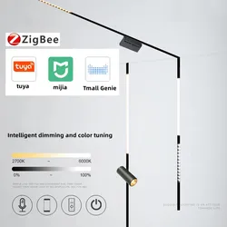 New Tuya Smart LED Track Light Embedded Masterless Lighting lamp Living Room Light Voice Control Magnetic Track Light