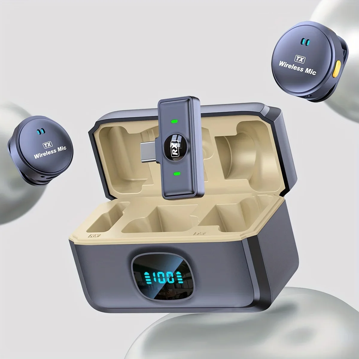 

Беспроводной петличный микрофон ProMini, долговечный аккумулятор, шумоподавление для записи видео iPhone, видеоблогов, прямой трансляции