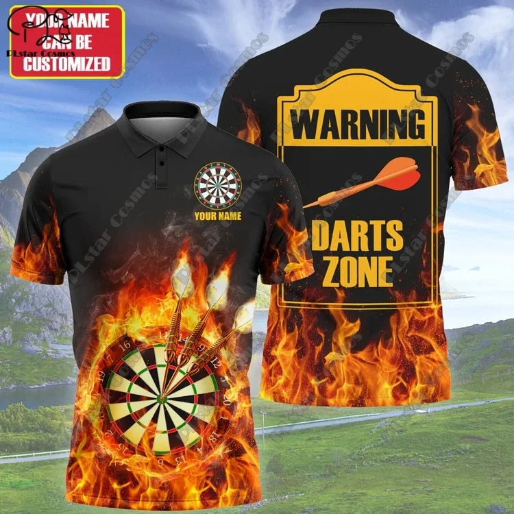 PLstar Cosmos 3D Printing Custom Name Polo Shirts Summer Street Unisex Casual Tops Sleeveless T-Shirt Dart Lovers Series 7