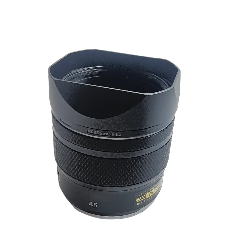 Canon RF 45mm F1.2 STM用メタルスクエアレンズフード、キャップ付き