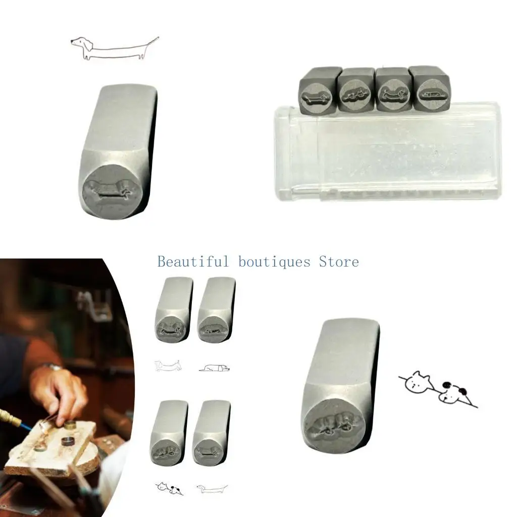 

U4LF Sturdy Metal Designs Stamps for Crafting Jewelry Clay Leather and Charm