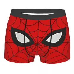 男性用のクラシックな赤いスパイダーウェブボクサー,クールなパンツ,ショーツ,ブリーフ,下着