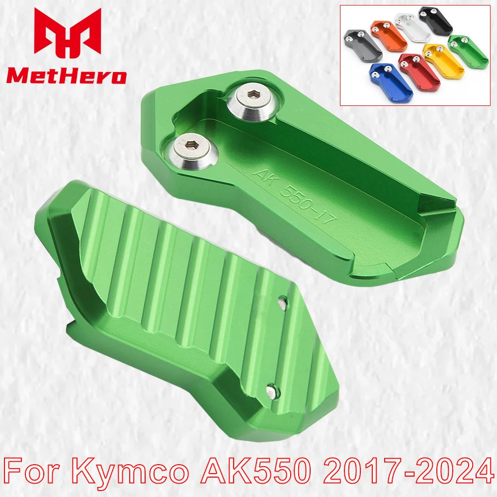 

Motorcycle CNC Kickstand Side Stand Extension Enlarger Extender Pad Plate Fit For Kymco AK550 2017-2020 2021 2022 2023 2024
