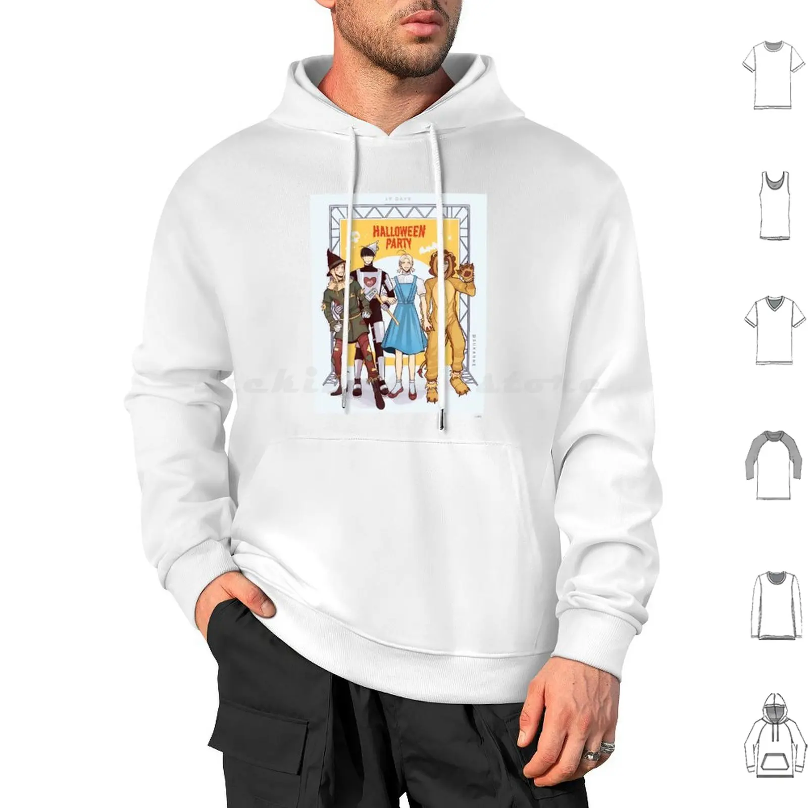 

Halloween Party-19 Days Hoodie cotton Long Sleeve 19 Days Fanart Halloween He Tian Mo Guan Shan Boys Love Yaoi