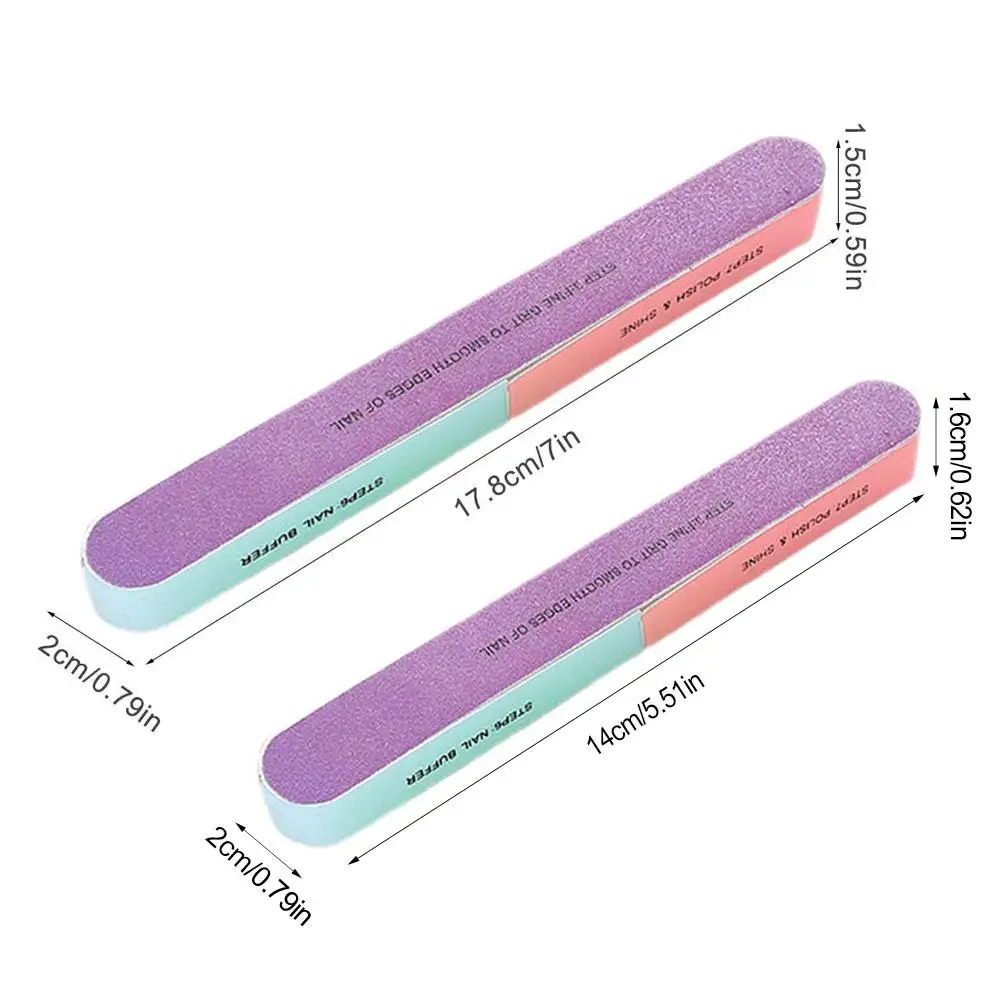 7-in-1 ネイルバッファーファイルプロフェッショナルポリッシャーネイルアートマニキュア研磨ブロックバフアクセサリークリームツール