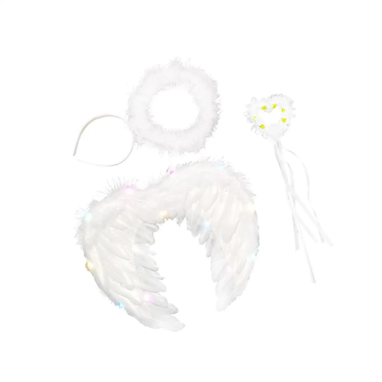 

Angel Costume Feather Wing with Straps Halloween Christmas Angel 80x40cm