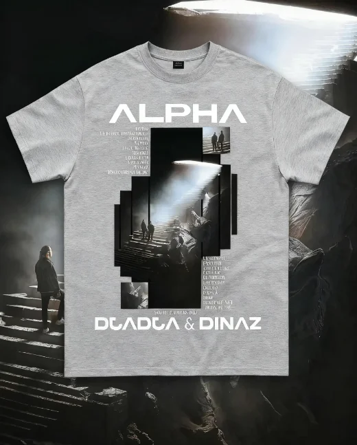 تي شيرت رجالي قطني جديد لعام 2025 ألبوم Alpha Djadja Dinaz تي شيرت رياضي غير رسمي للرجال برقبة دائرية وأكمام قصيرة تي شيرت الشارع #2