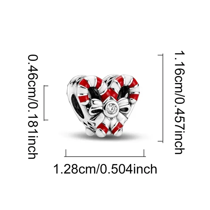 Bestseller Glockenelf Schmetterlingsknoten Weihnachtsserie Charms Perlen Passend für Armbänder 925 Sterling Silber Weihnachtsgeschenk Feiner Schmuck – Detail 4