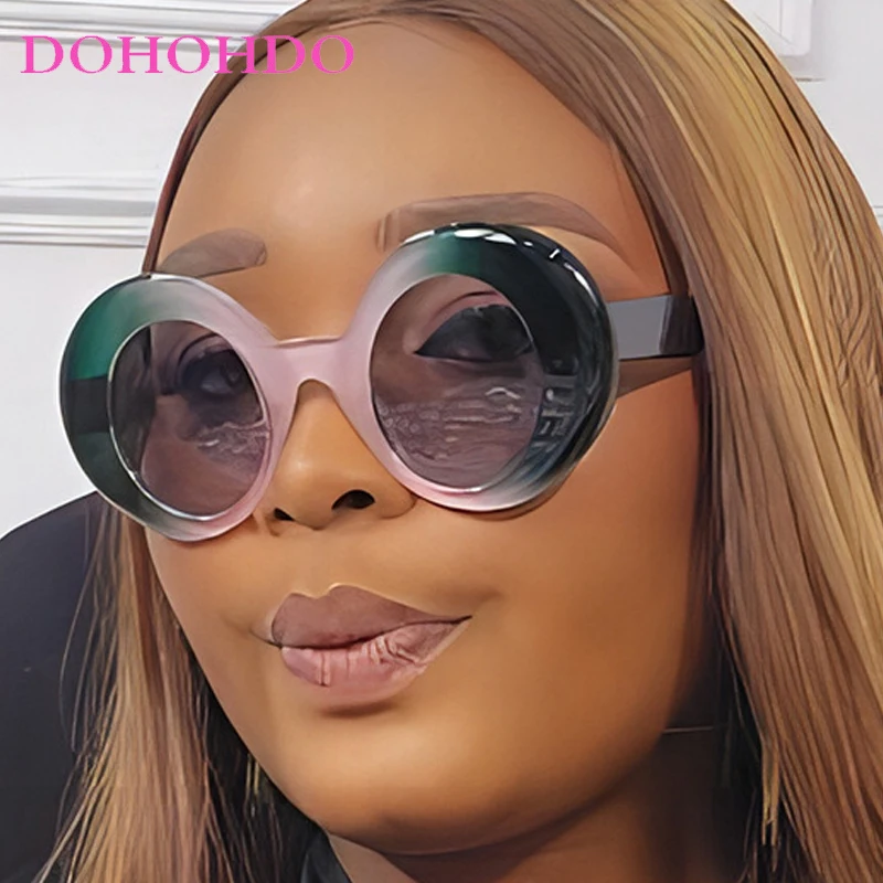 Fashion Oversized Circular Women Sunglasses New Luxury Brand Design Big Frame Hip Hop Men Sunglass Outdoor Travel Eyewear UV400