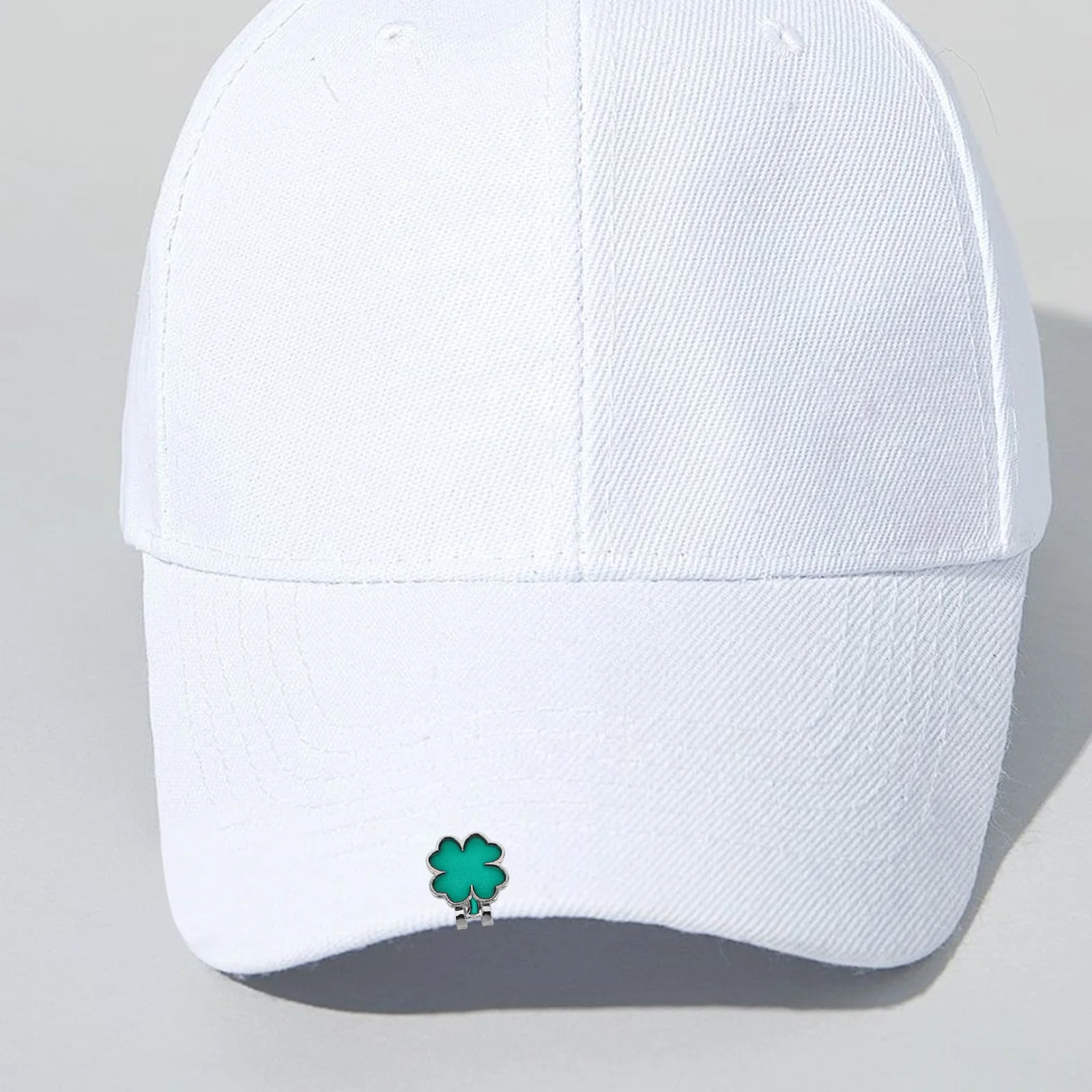 

Shamrock Golf Ball Marker Hat Clip Detachable Metal Clip Bright Color Golf Accessories Ball Marker Putting Green
