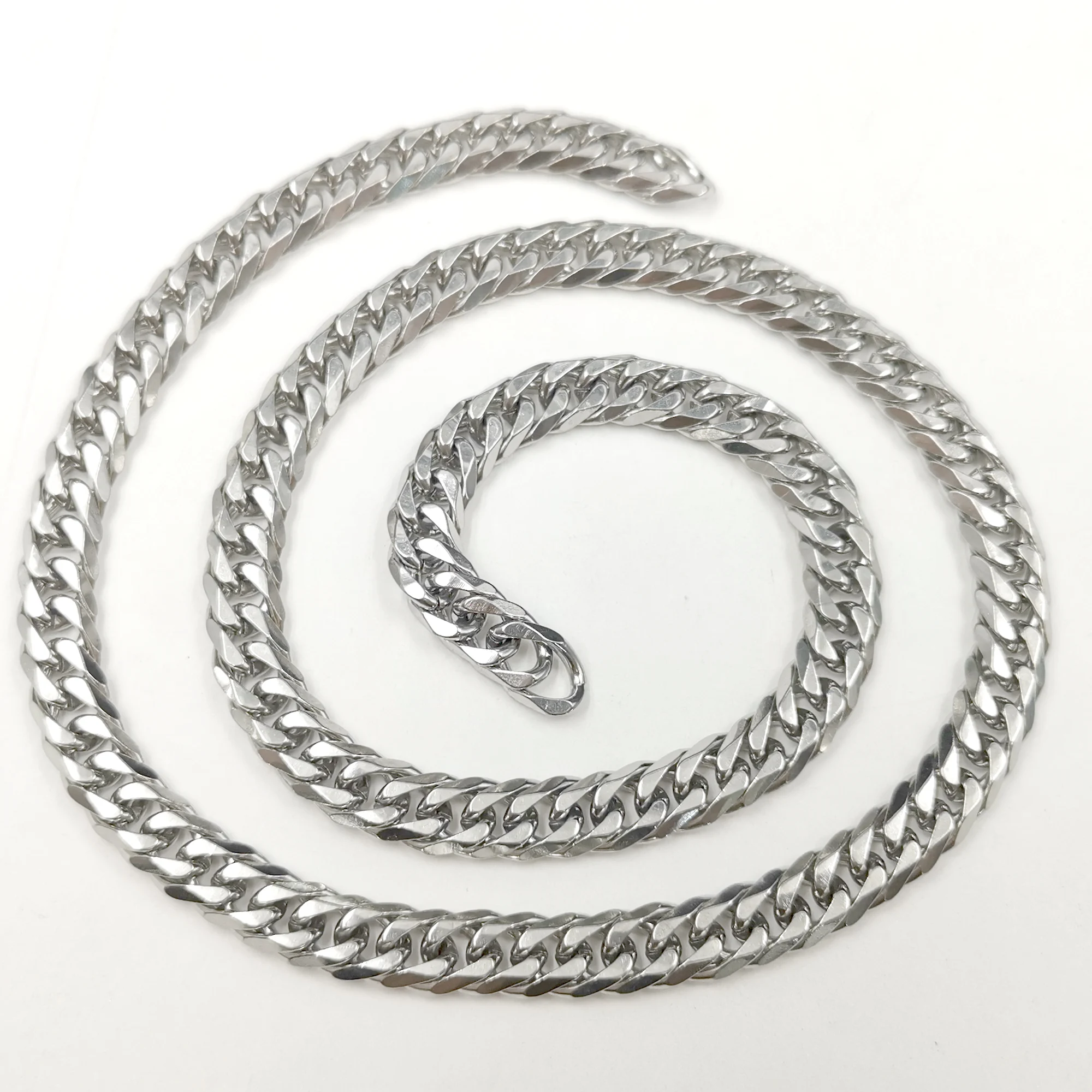 3Meter Lot Strong 9mm Close-knit Curb Link Chain Jewelry Findings Chain Stainless Steel Jewelry Marking DIY Necklace Bracelet