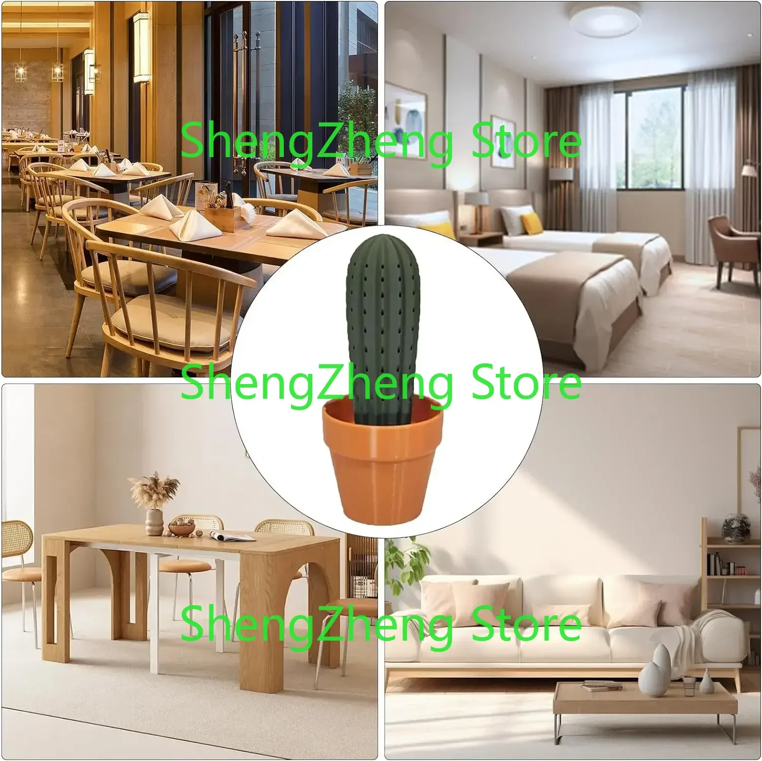 1Pcs Cute Cactus Shaped Toothpick Dispenser for Home Decoration  Creative Gift Ornaments（Stones Are Not Included） view 5