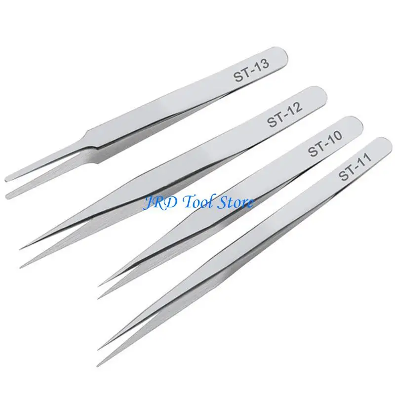 A2UD 1set Tweezers MultiPurse Furpose cotonete reto Tweezer belisca objetos pequenos