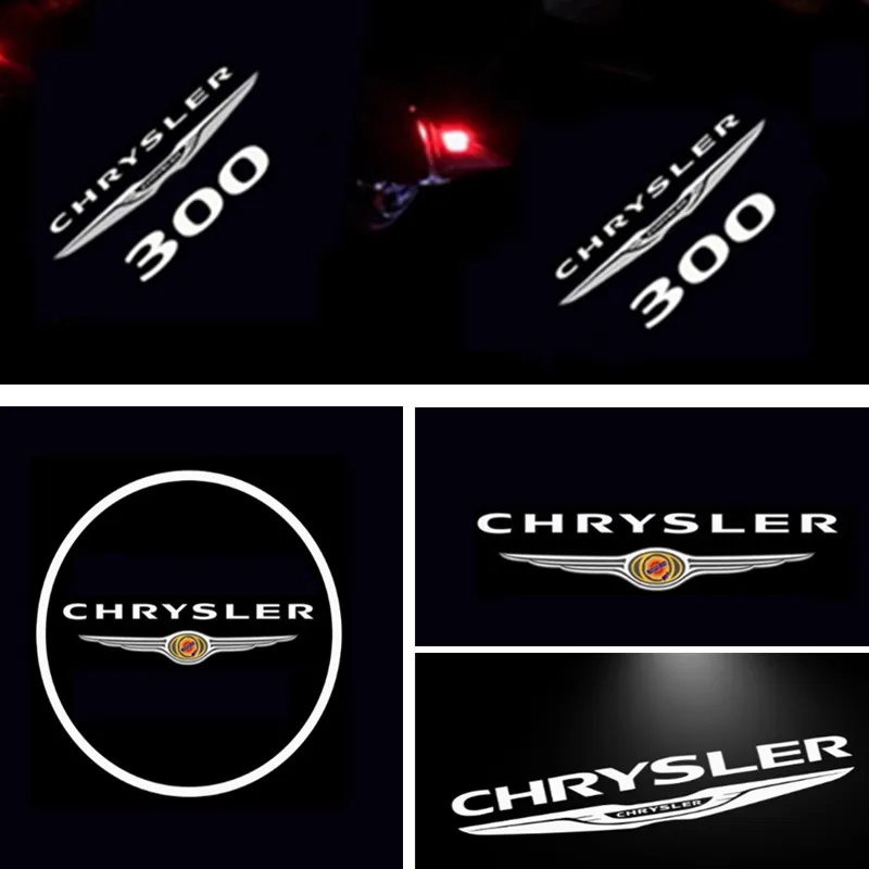 Projetor de boas-vindas para porta de carro, 2 peças, led, sombra fantasma, acessórios para chrysler 200 300 300c sebring lancia thema
