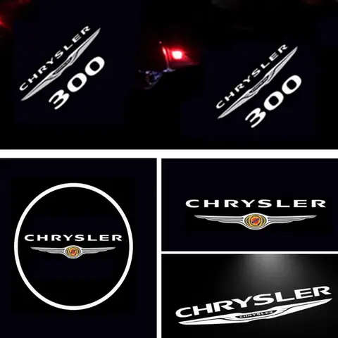 크라이슬러 200 300 300C 세브링 란치아 테마용 LED 자동차 도어 인테리어 웰컴 프로젝터 고스트 섀도우 전구 액세서리 2개