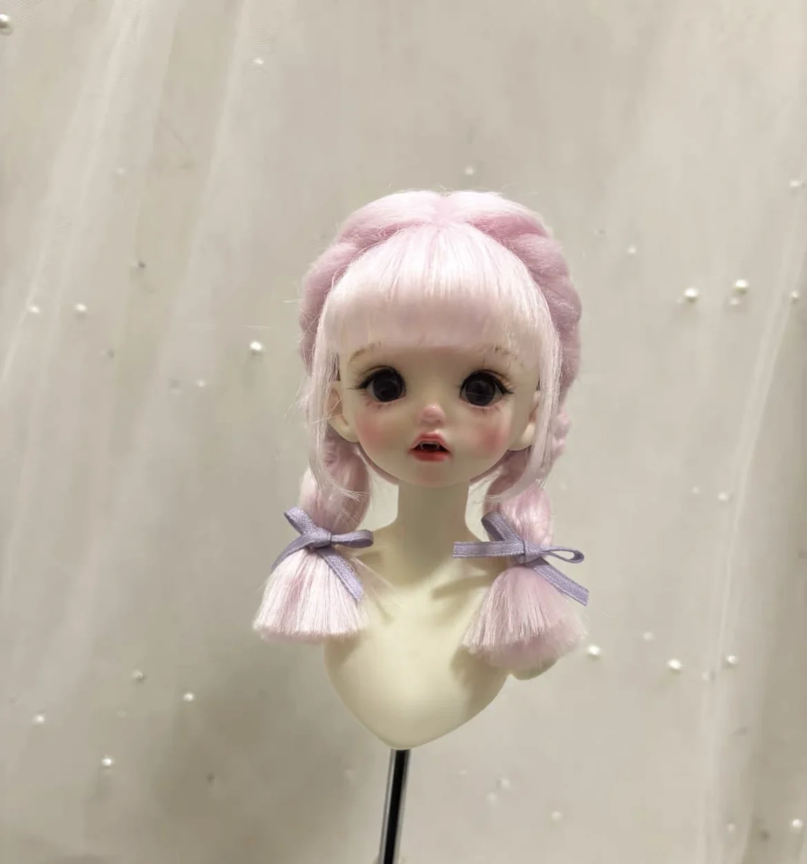 

Волосы для кукол 1/8, 1/6, 1/4 BJD, маленькая косичка с челкой, парик OB11, бесплатная доставка