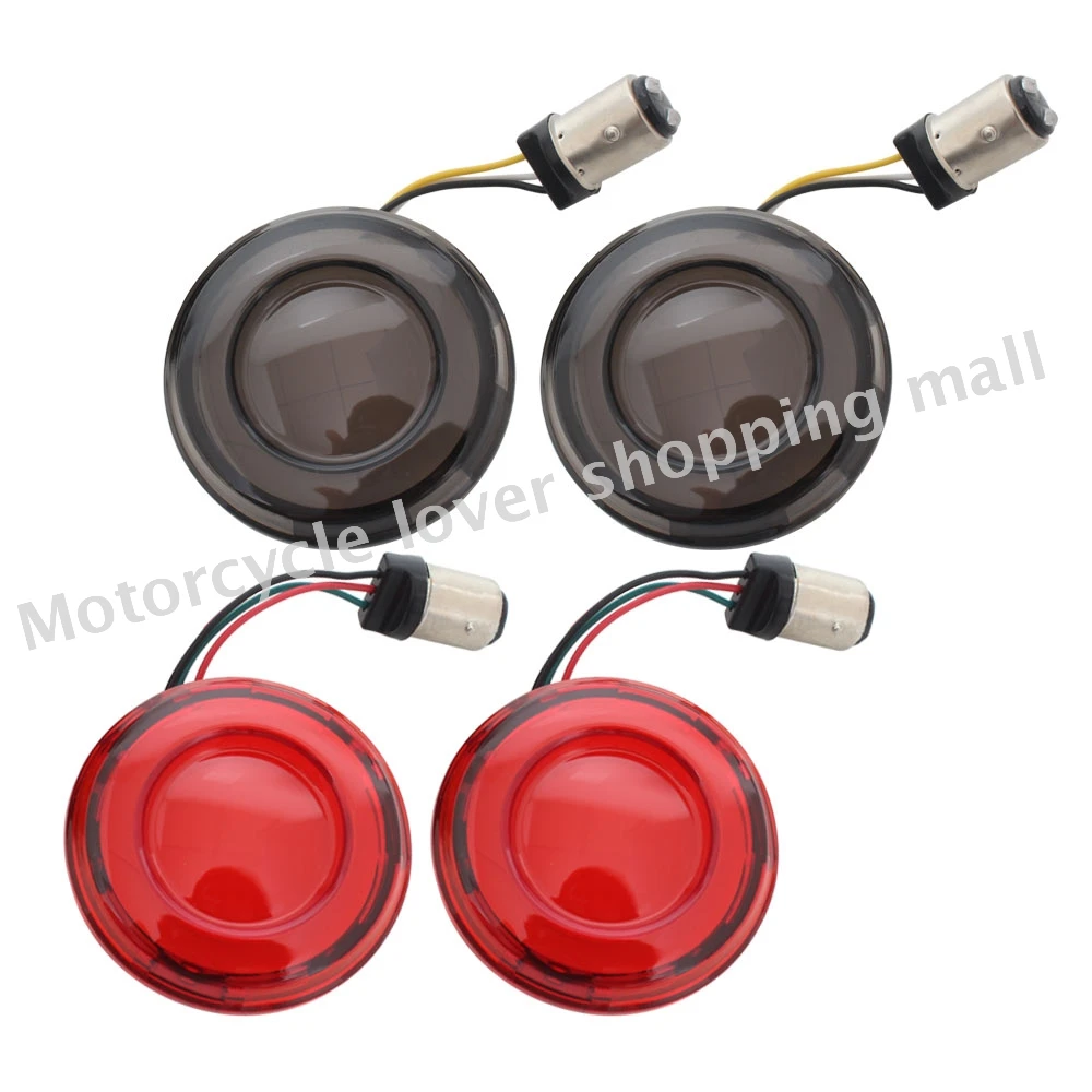 Motorcycle LED Turn Signals Indicator Conversions LED Panel Light 1157 Bullet Style For Harley Sportster XL Touring Softail Dyna